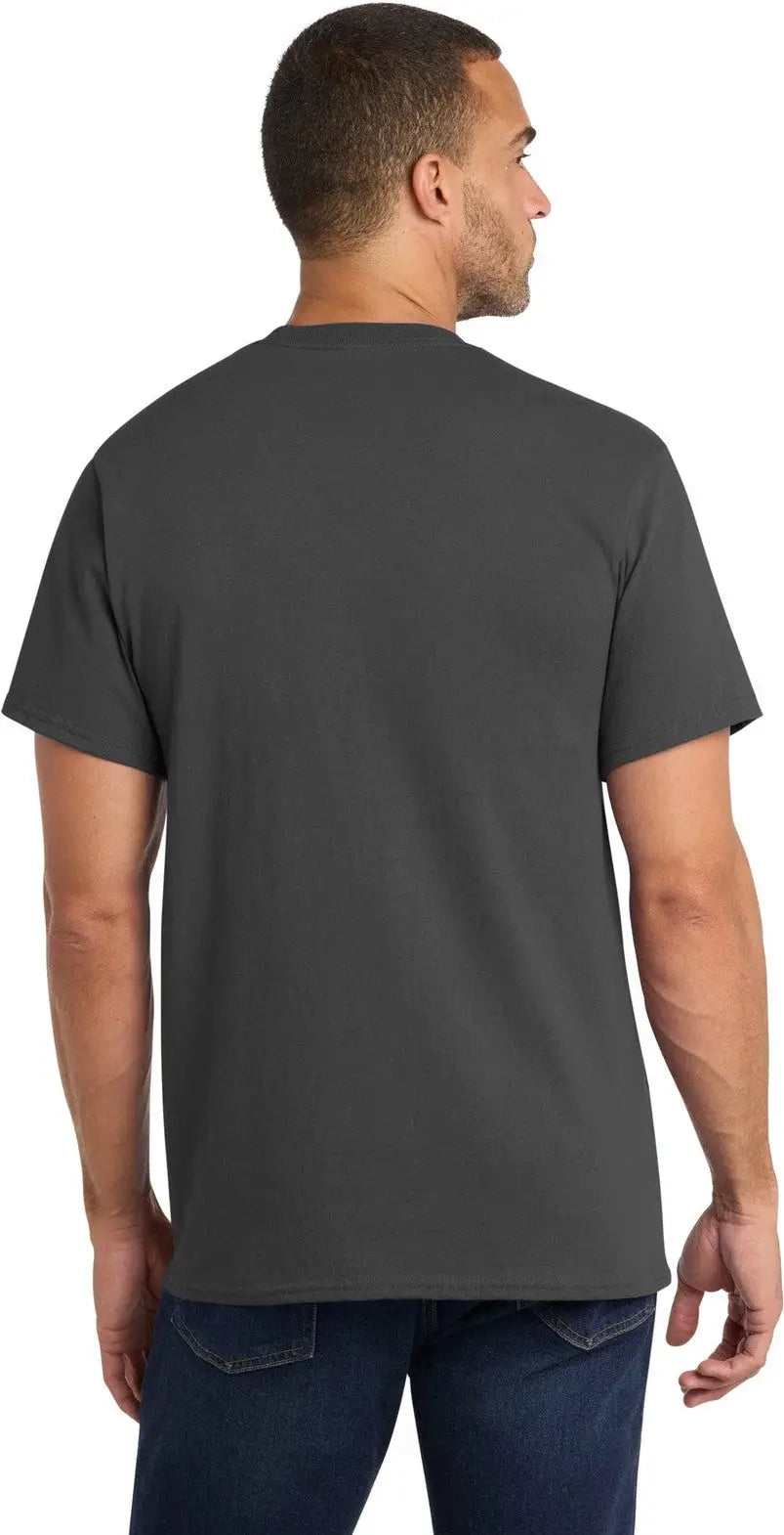 Port & Company Pc54p co Core Cotton Pocket Tee - Charcoal