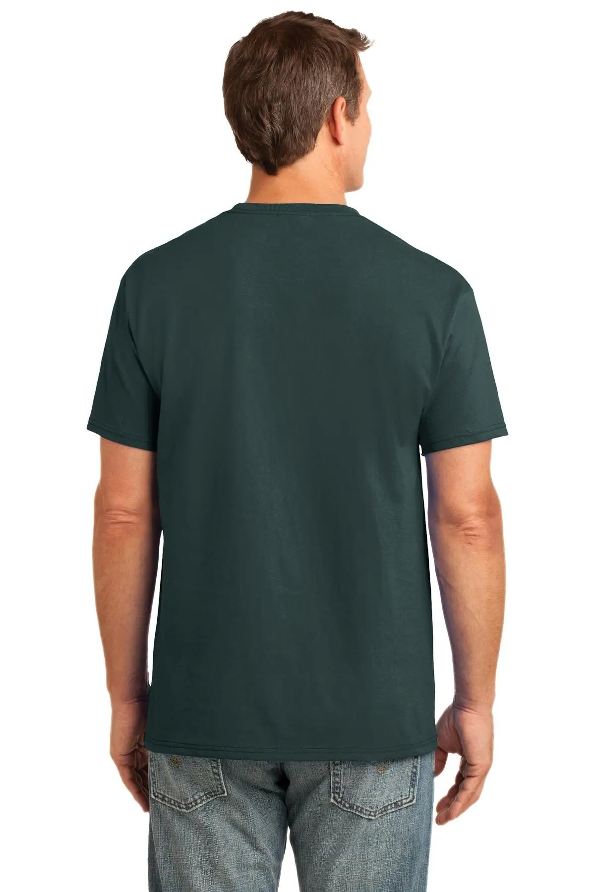 Port & Company Pc54p co Core Cotton Pocket Tee - Dark Green