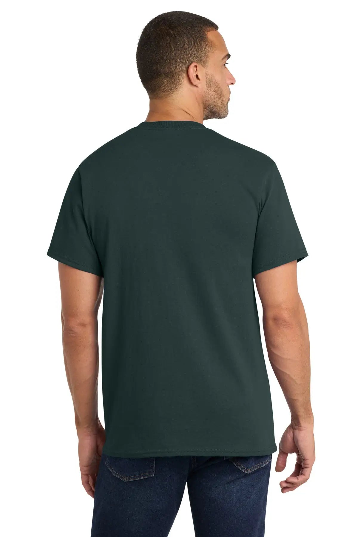 Port & Company Pc54p co Core Cotton Pocket Tee - Dark Green