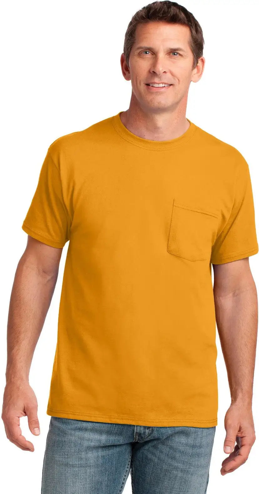 Port & Company Pc54p co Core Cotton Pocket Tee - Gold - Adult s