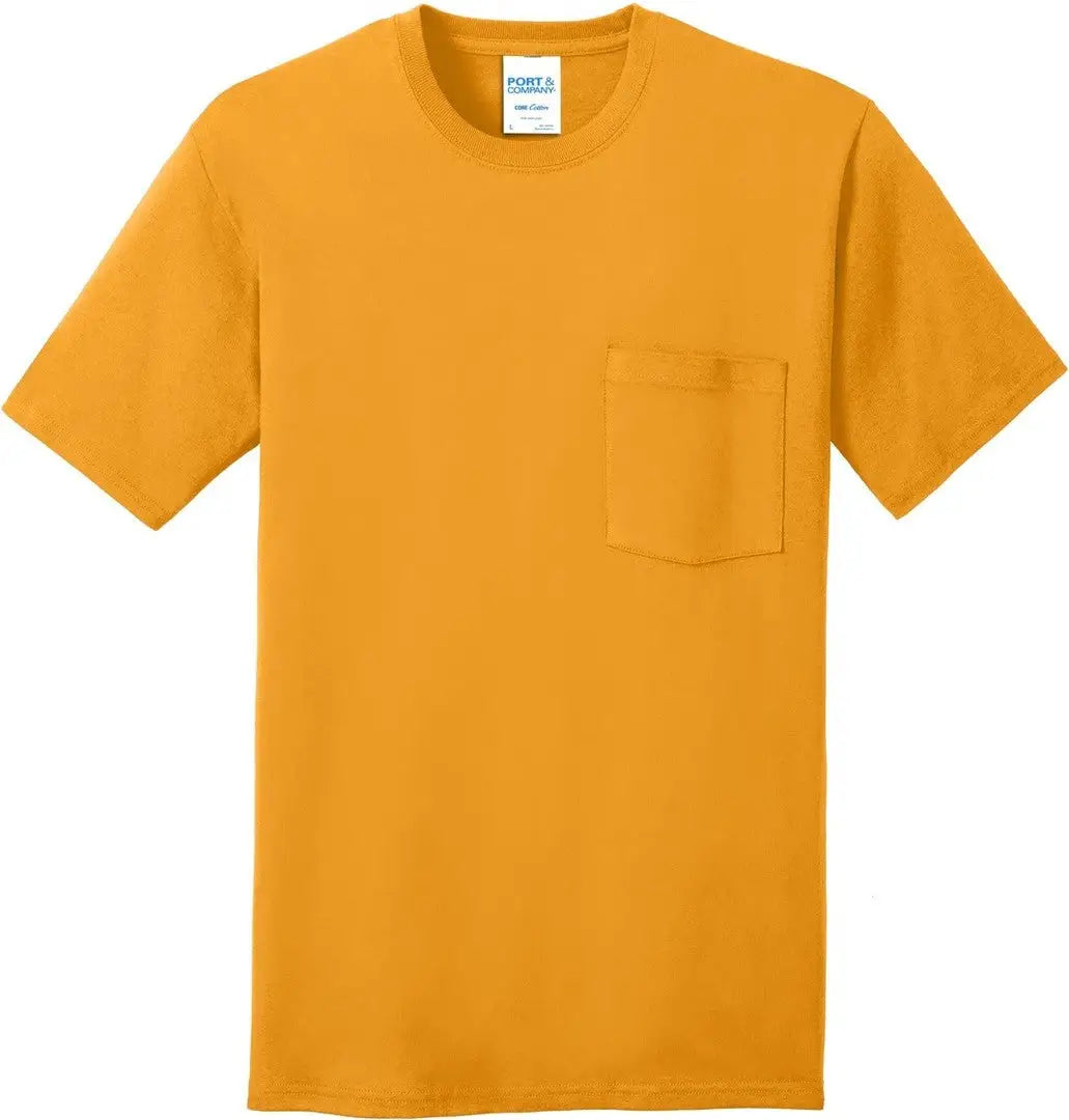 Port & Company Pc54p co Core Cotton Pocket Tee - Gold