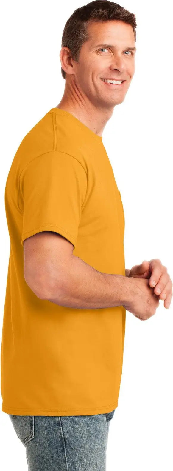 Port & Company Pc54p co Core Cotton Pocket Tee - Gold