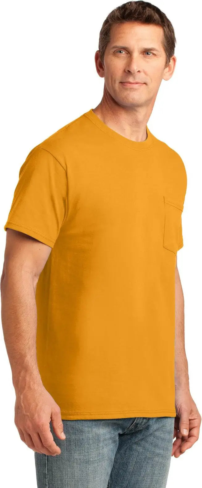 Port & Company Pc54p co Core Cotton Pocket Tee - Gold