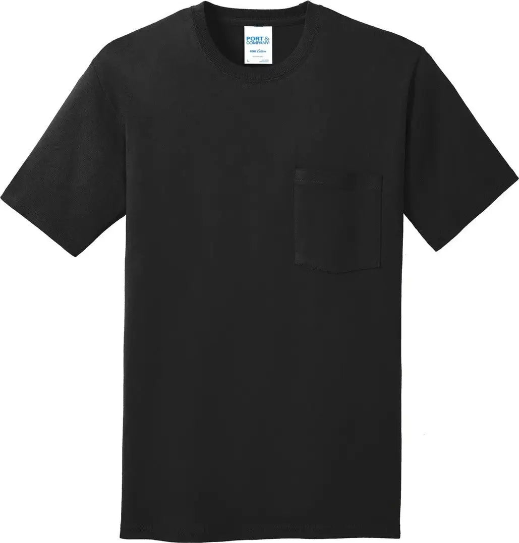 Port & Company Pc54p co Core Cotton Pocket Tee - Jet Black