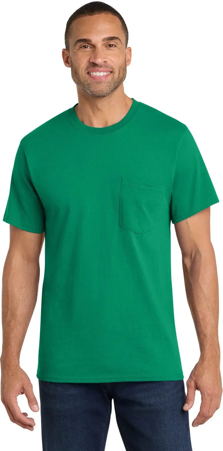 Port & Company Pc54p co Core Cotton Pocket Tee - Kelly