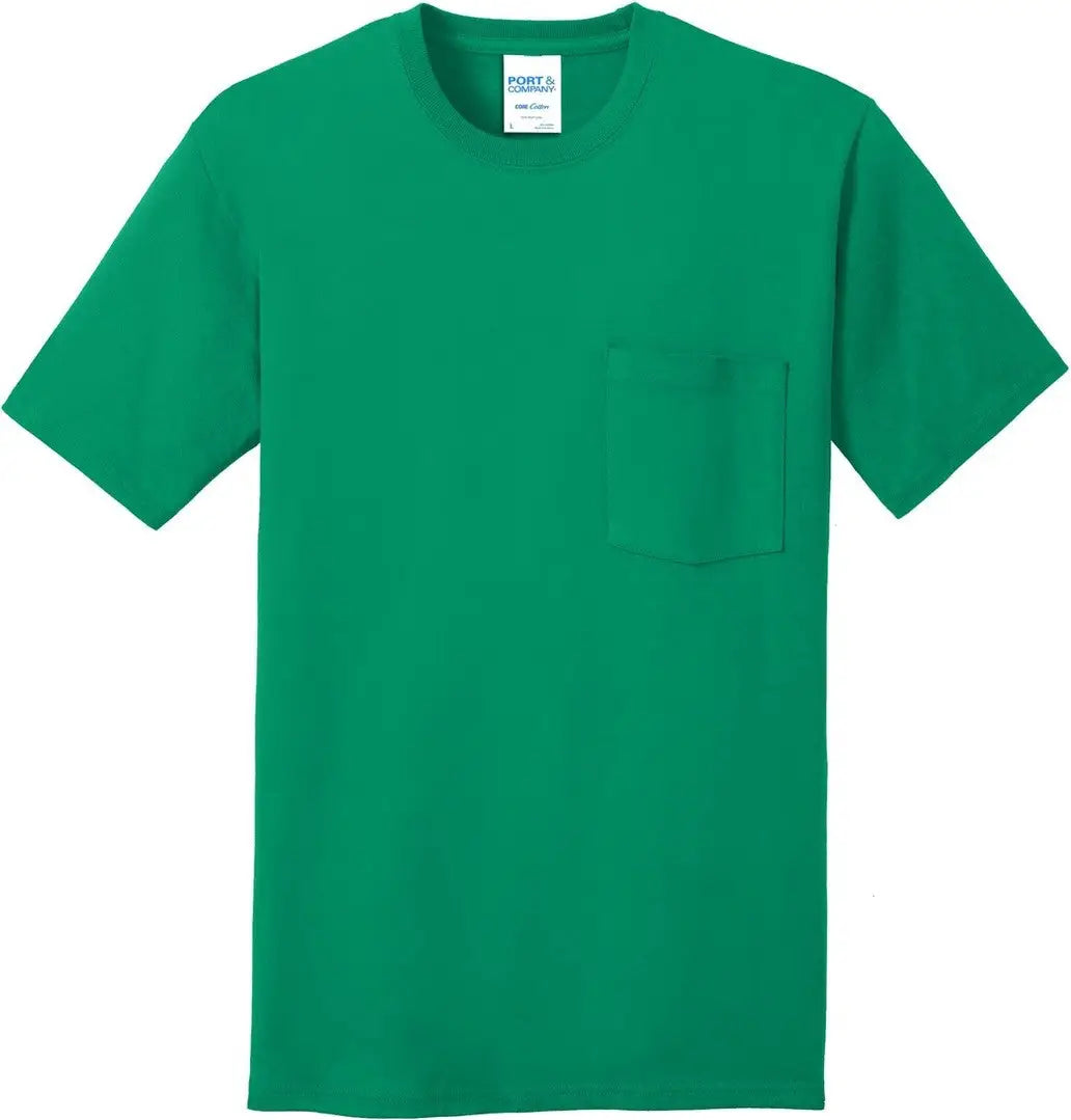 Port & Company Pc54p co Core Cotton Pocket Tee - Kelly