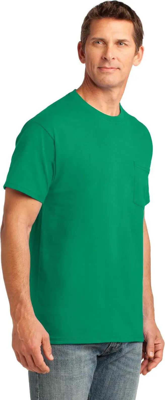 Port & Company Pc54p co Core Cotton Pocket Tee - Kelly