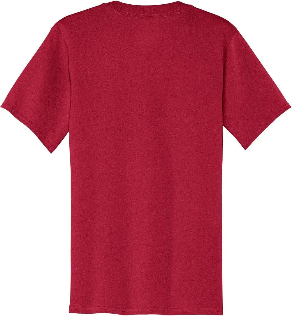 Port & Company Pc54p co Core Cotton Pocket Tee - Red - Adult s