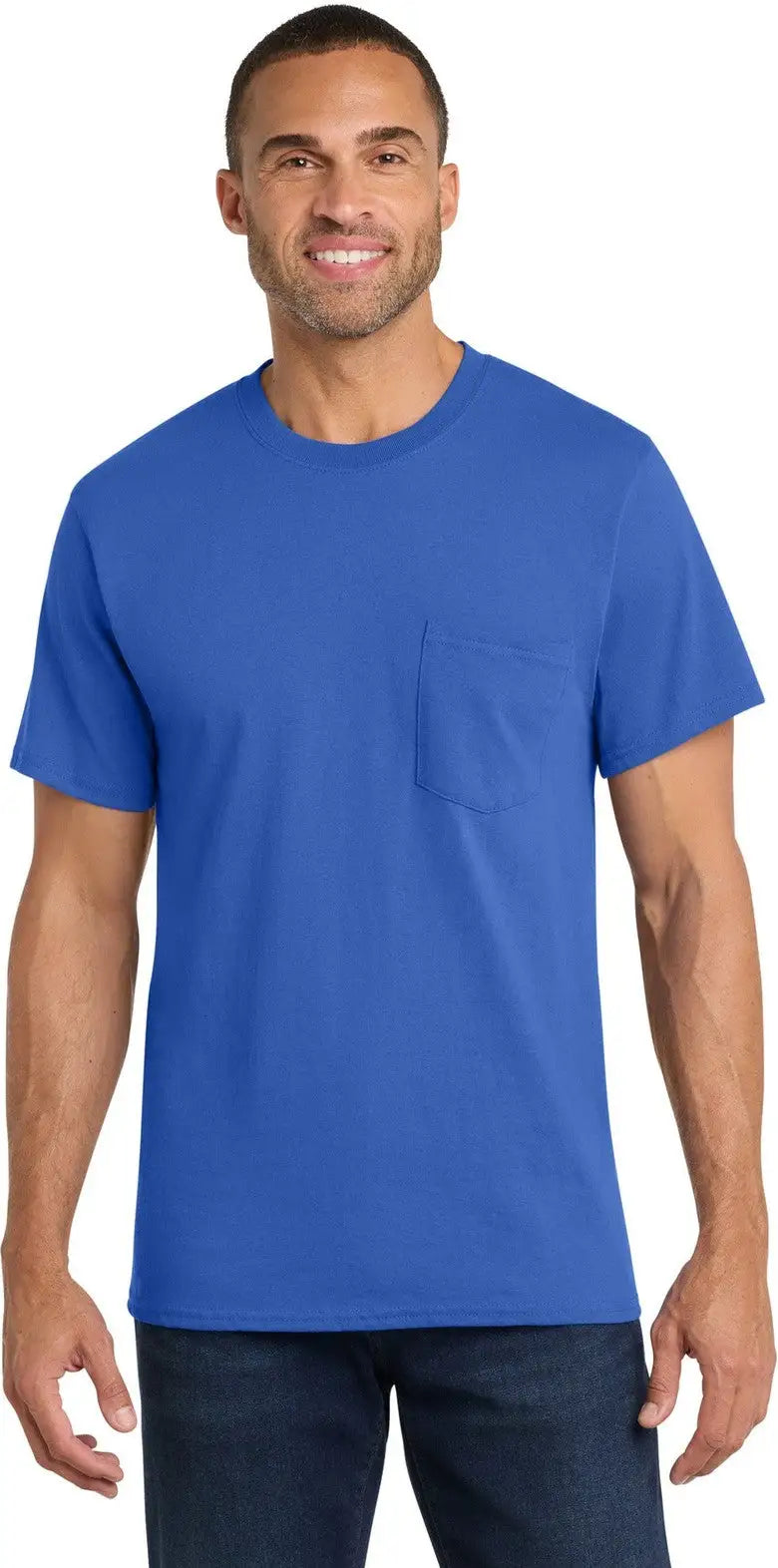Port & Company Pc54p co Core Cotton Pocket Tee - Royal