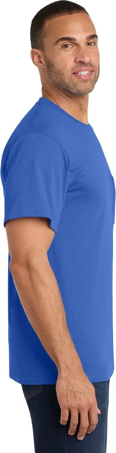Port & Company Pc54p co Core Cotton Pocket Tee - Royal