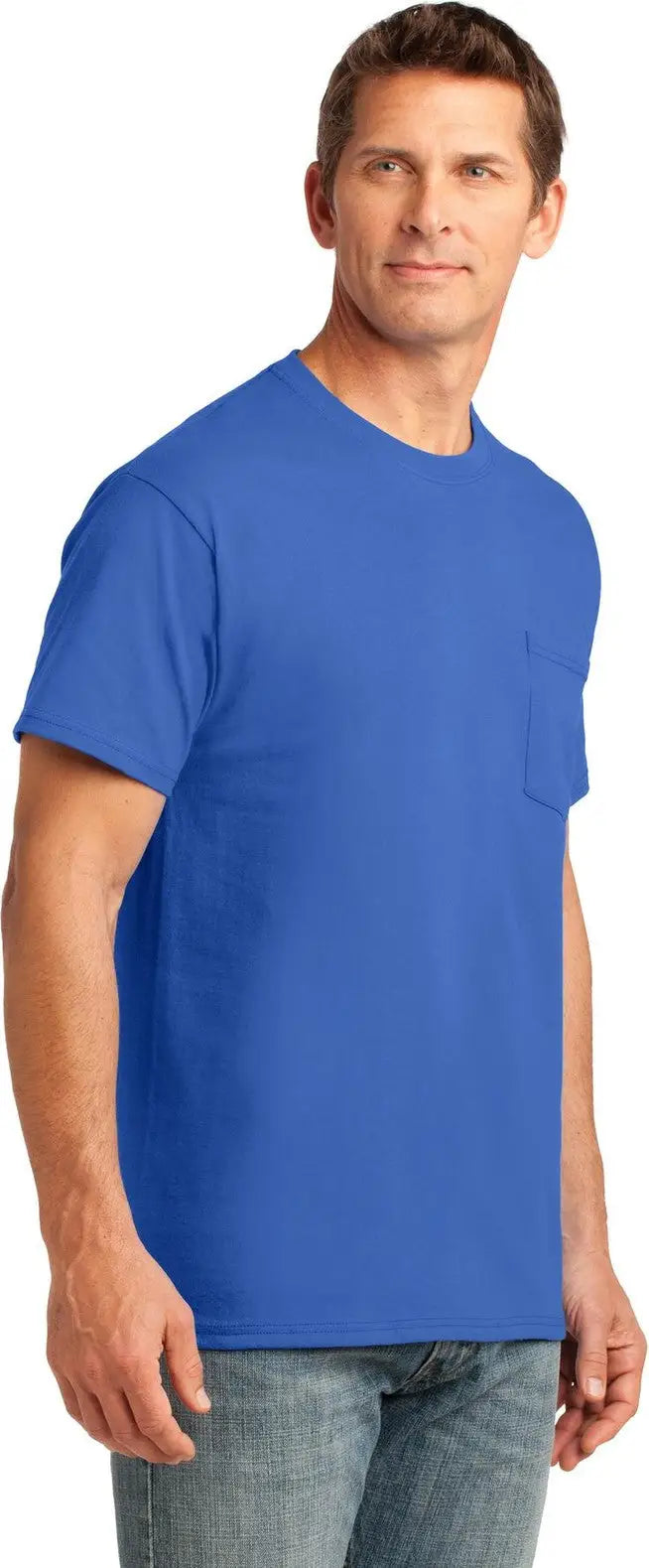 Port & Company Pc54p co Core Cotton Pocket Tee - Royal