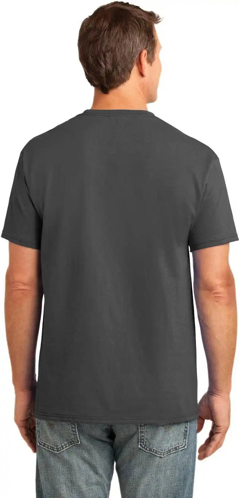Port & Company Pc54p Core Cotton Pocket Tee Charcoal