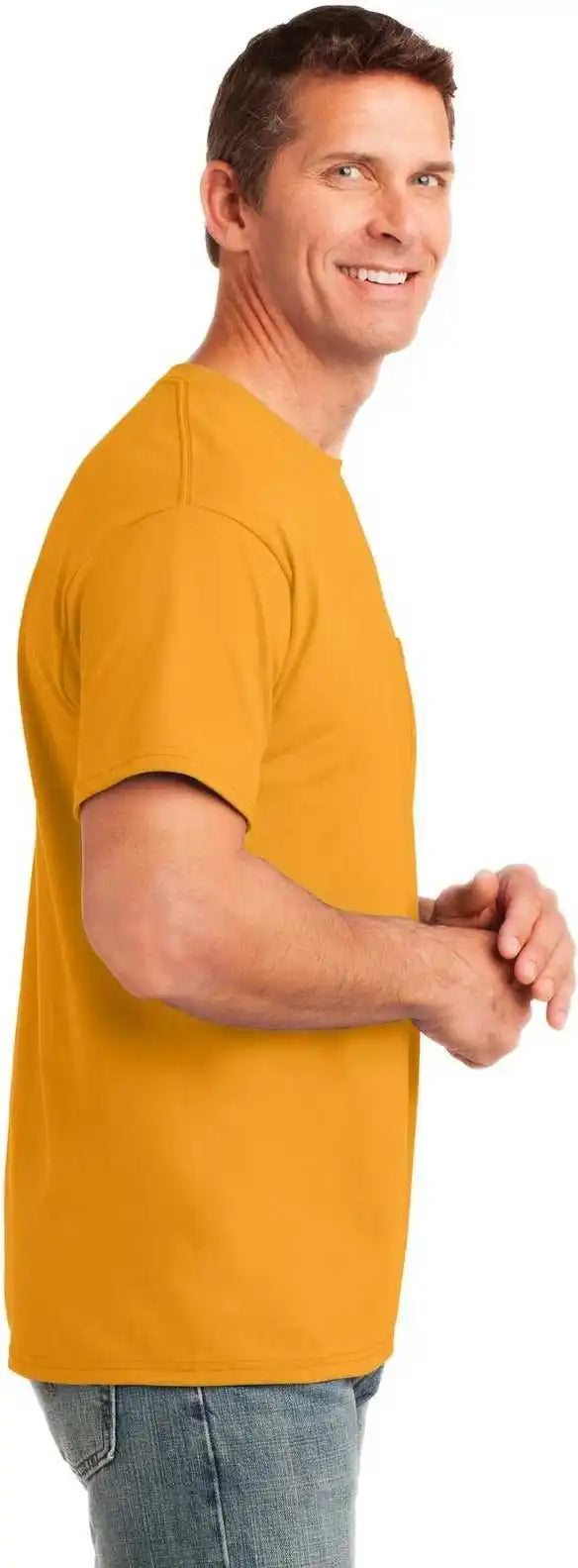 Port & Company Pc54p Core Cotton Pocket Tee Gold