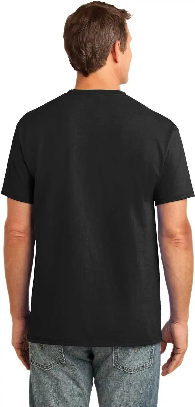 Port & Company Pc54p Core Cotton Pocket Tee Jet Black