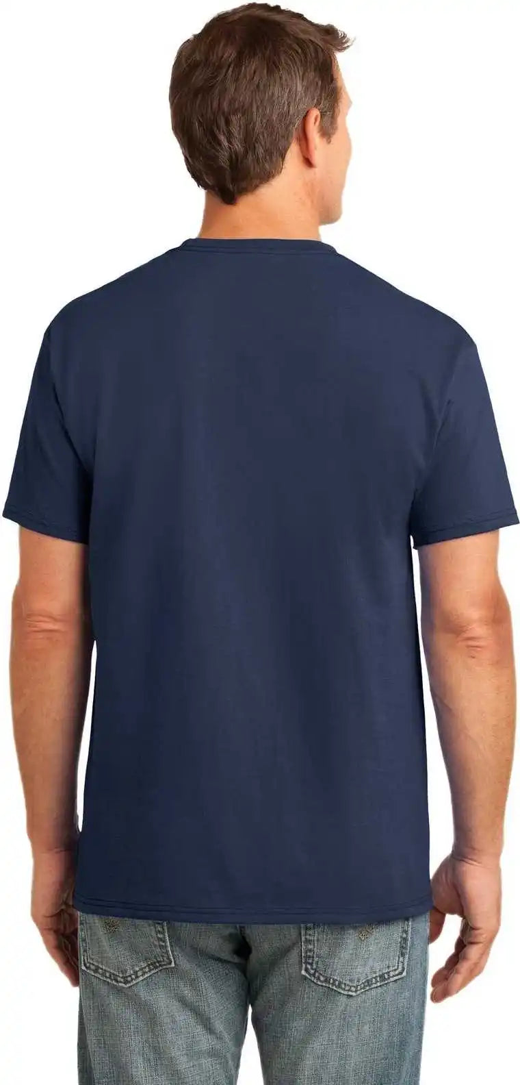 Port & Company Pc54p Core Cotton Pocket Tee Navy