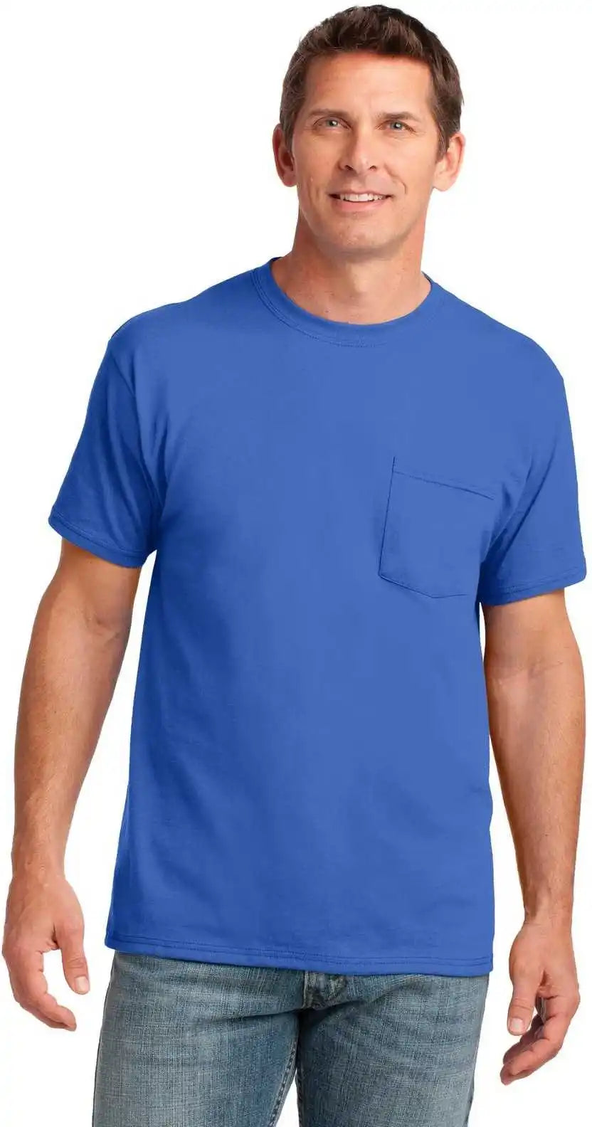 Port & Company Pc54p Core Cotton Pocket Tee - Royal