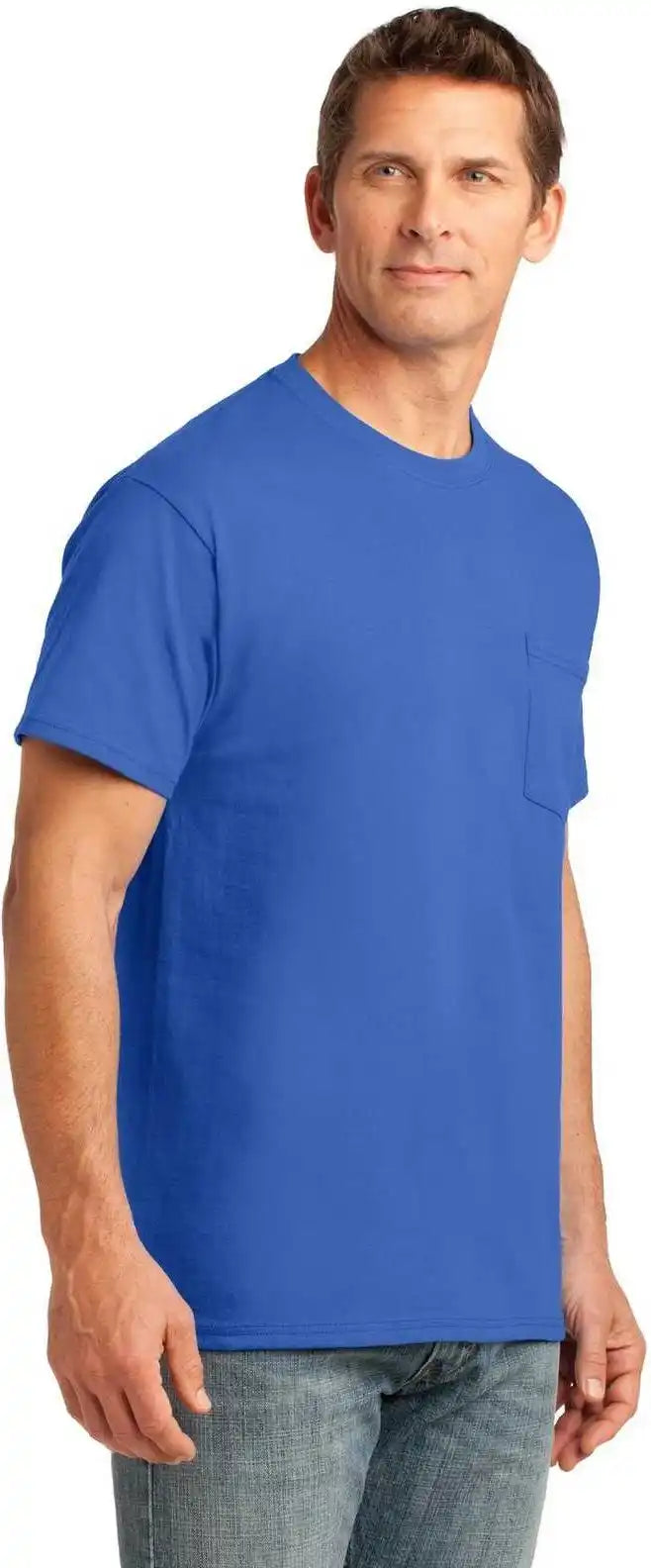 Port &amp; Company Pc54p Core Cotton Pocket Tee - Royal
