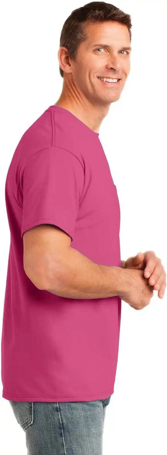Port &amp; Company Pc54p Core Cotton Pocket Tee - Sangria