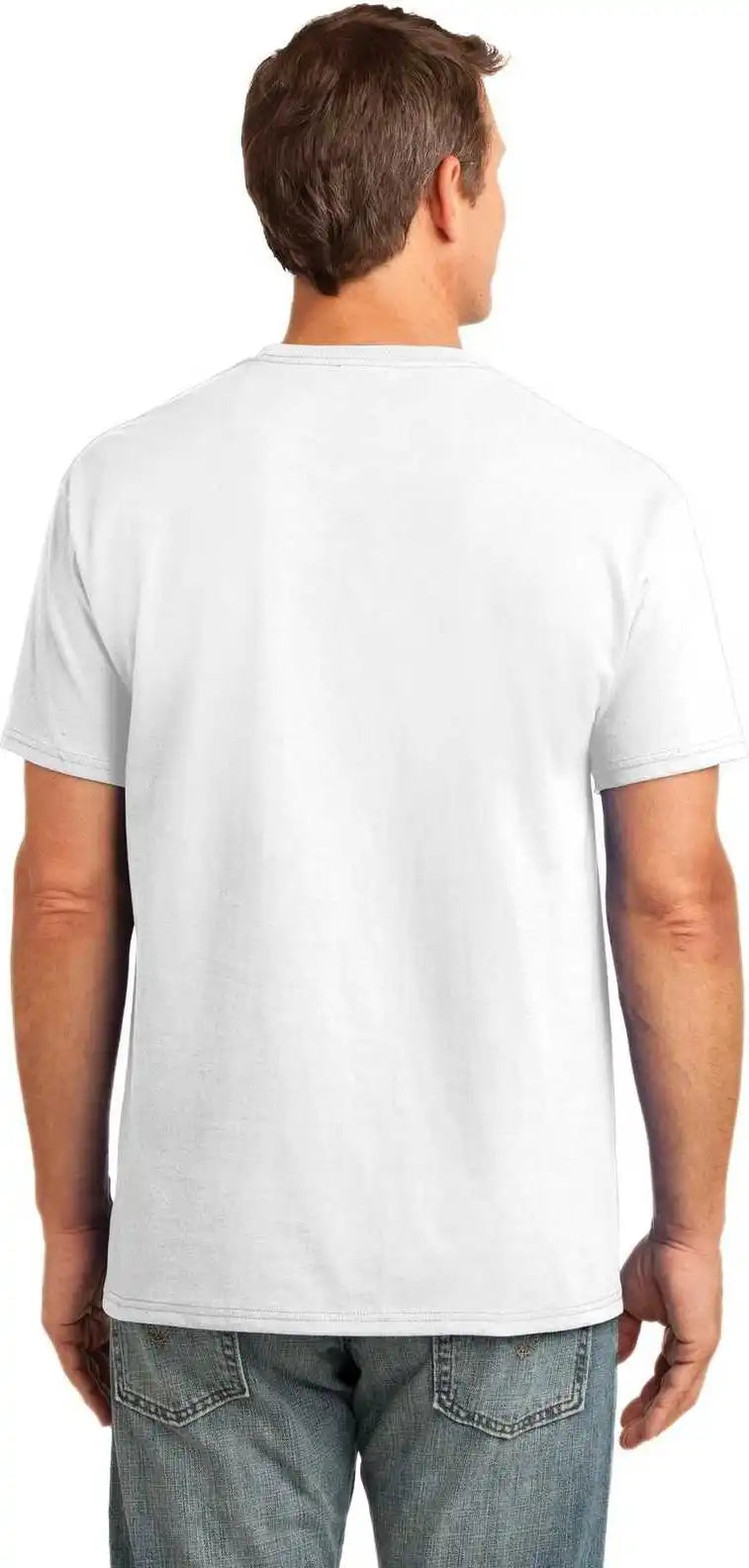 Port & Company Pc54p Core Cotton Pocket Tee White