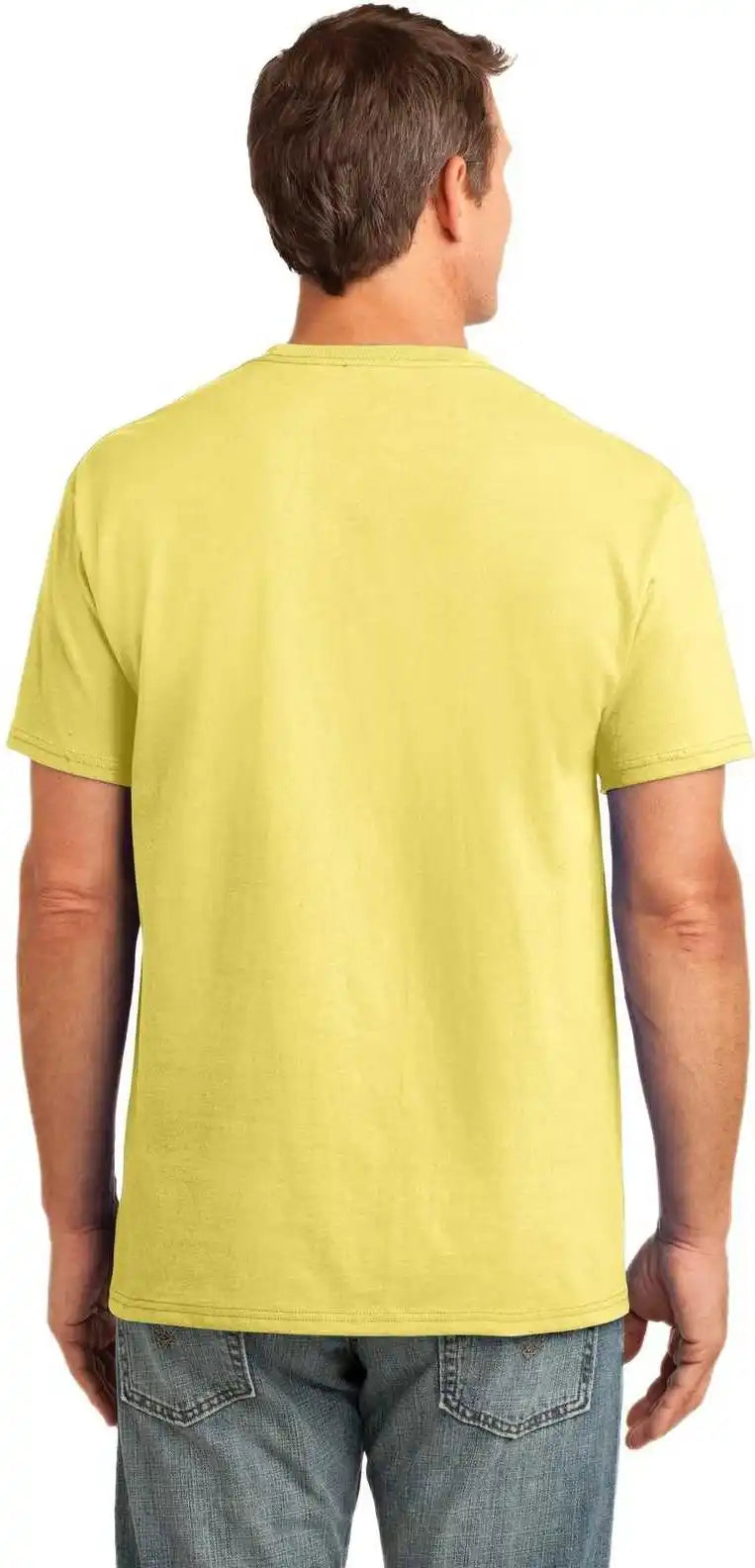 Port &amp; Company Pc54p Core Cotton Pocket Tee Yellow