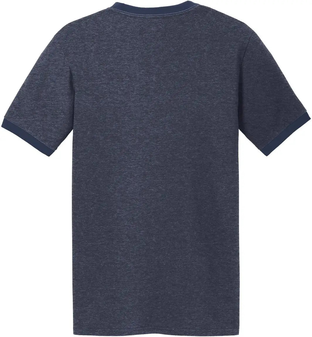 Port & Company Pc54r co Core Cotton Ringer Tee - Heather Navy