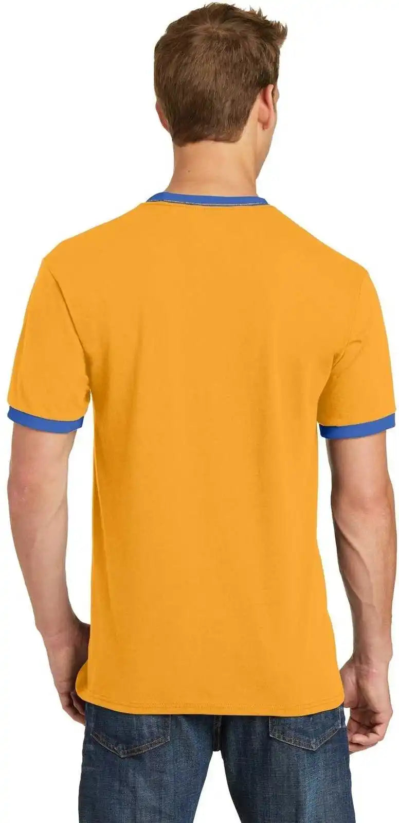 Port &amp; Company Pc54r Core Cotton Ringer Tee - Gold Royal