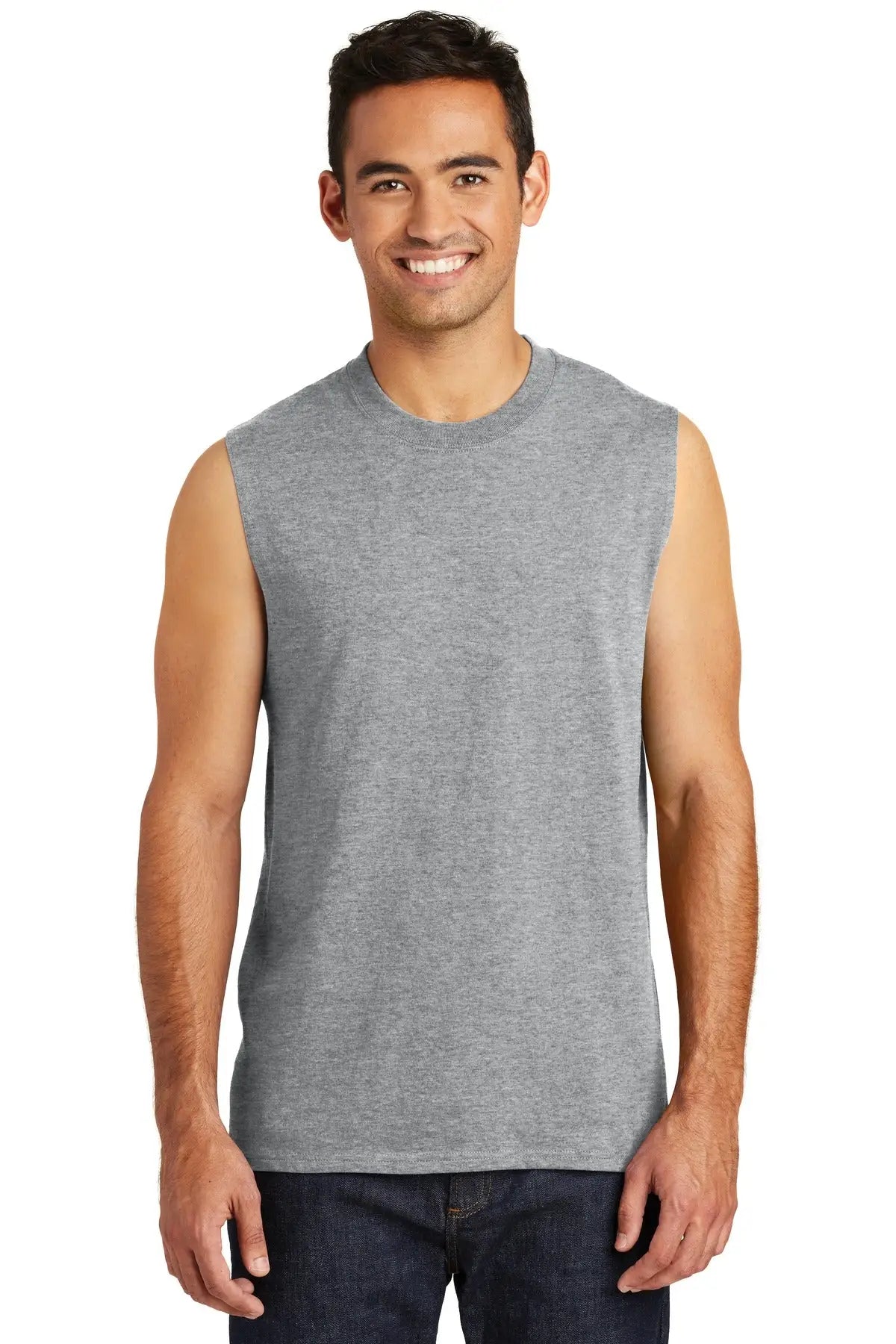 Port & Company Pc54sl co Core Cotton Sleeveless Tee - Athletic Heather - Adult s