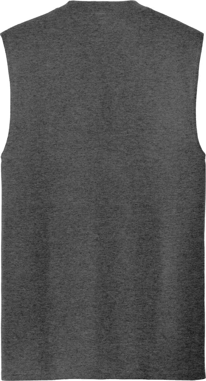 Port & Company Pc54sl co Core Cotton Sleeveless Tee - Dark Heather Gray - Adult s