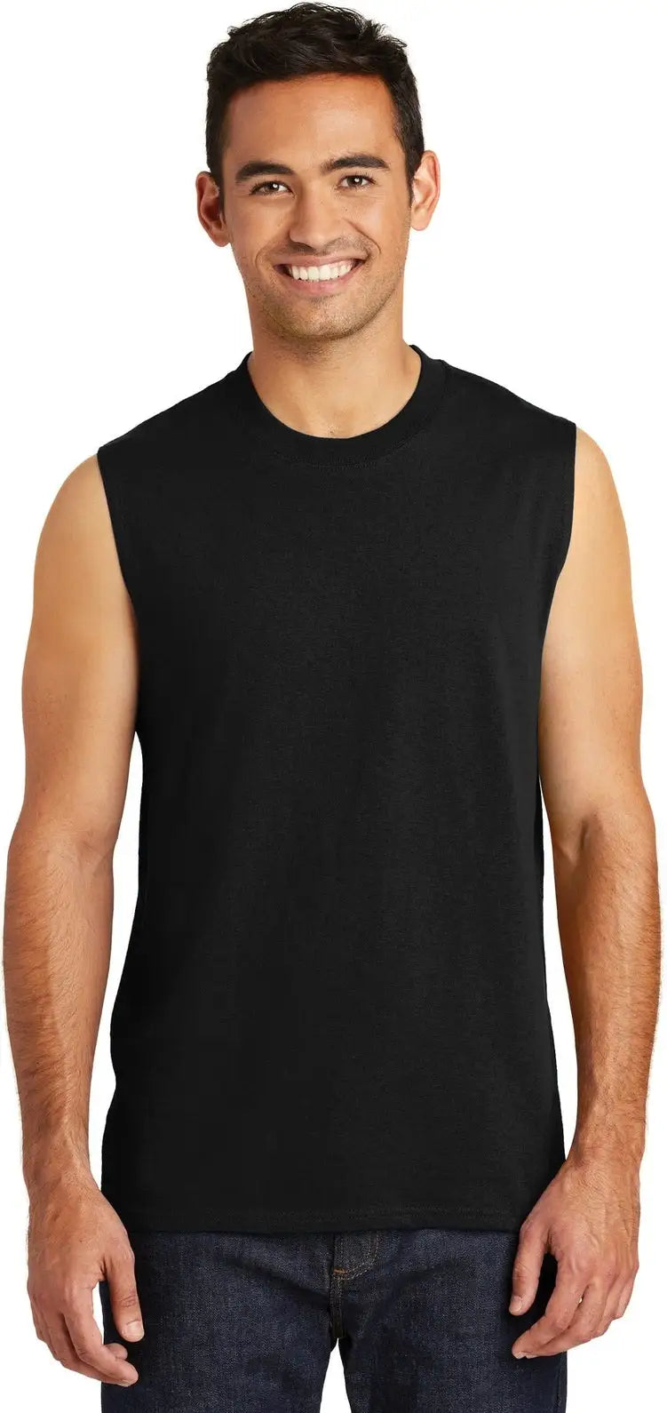 Port & Company Pc54sl co Core Cotton Sleeveless Tee - Jet Black - Adult s