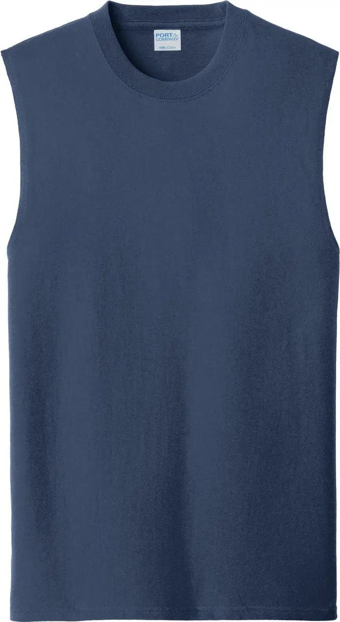 Port & Company Pc54sl co Core Cotton Sleeveless Tee - Navy