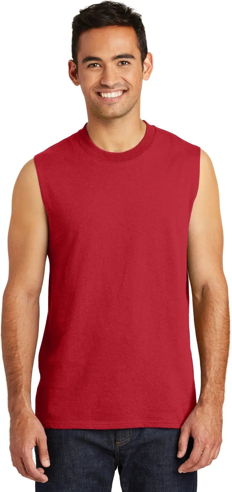 Port & Company Pc54sl co Core Cotton Sleeveless Tee - Red - Adult s