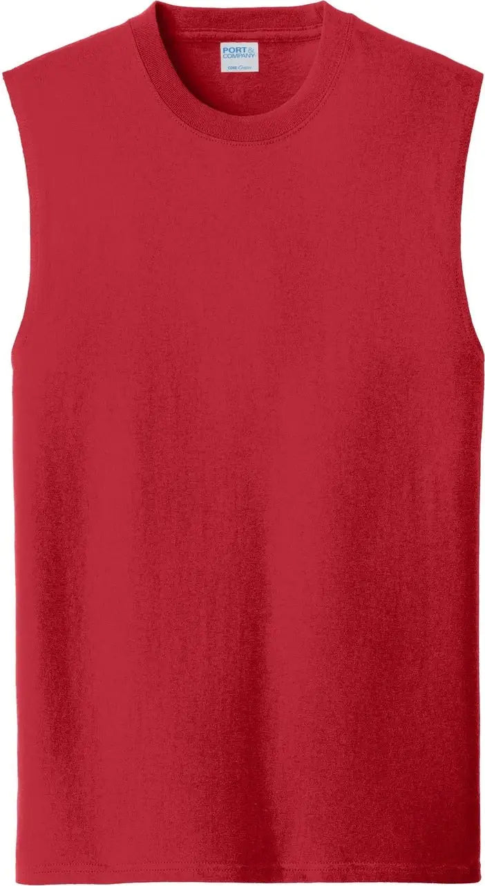 Port & Company Pc54sl co Core Cotton Sleeveless Tee - Red