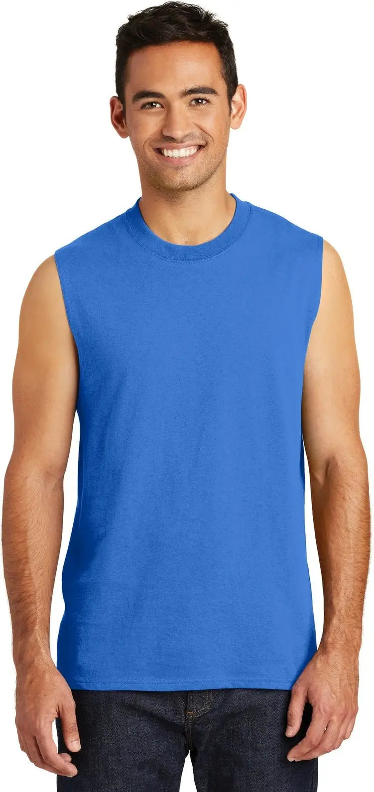 Port & Company Pc54sl co Core Cotton Sleeveless Tee - Royal - Adult s