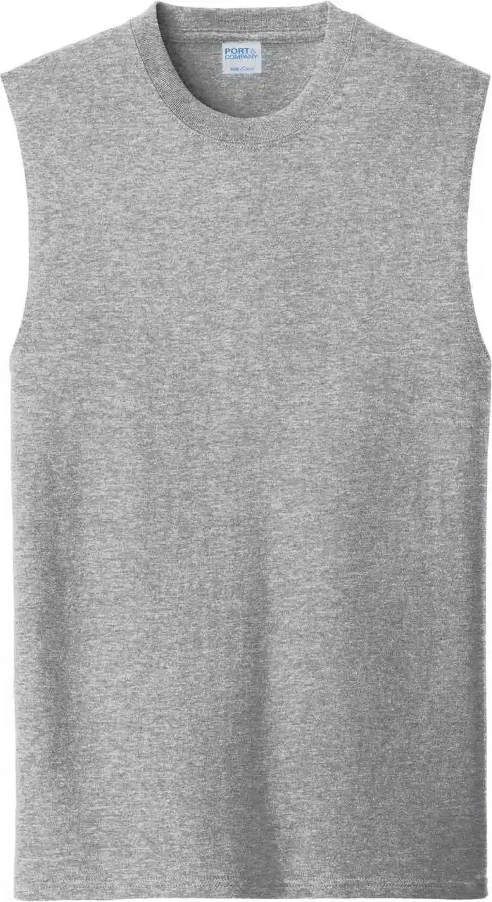 Port & Company Pc54sl Core Cotton Sleeveless Tee Athletic Heather