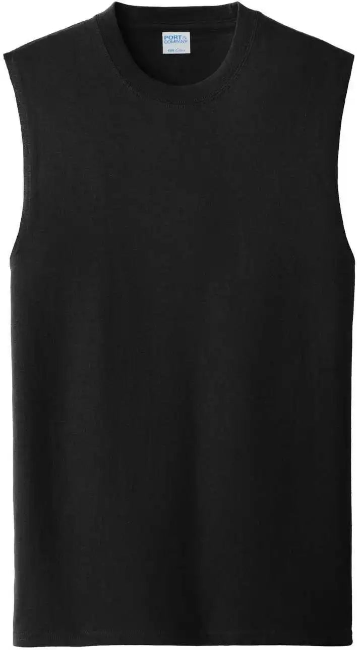 Port & Company Pc54sl Core Cotton Sleeveless Tee Jet Black