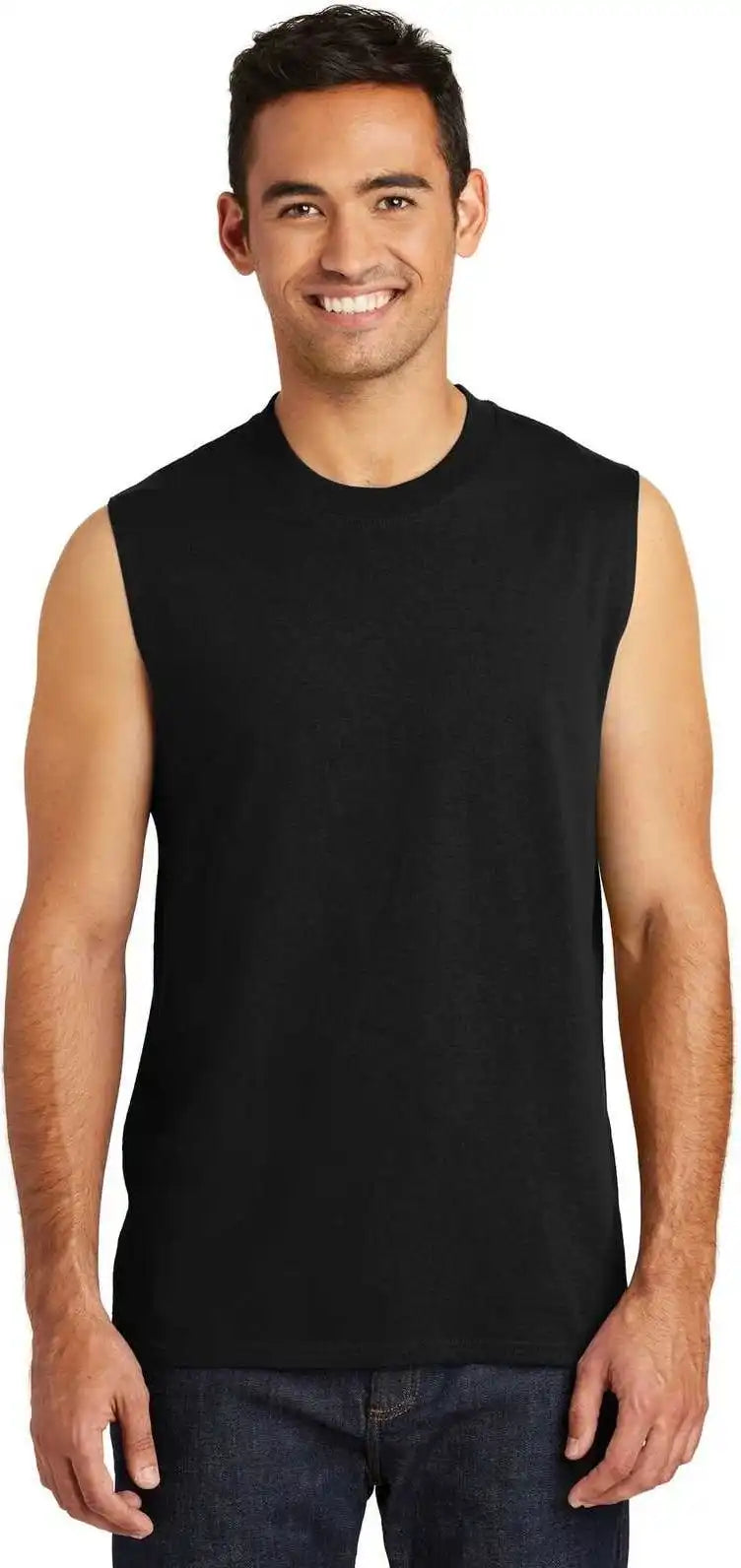 Port & Company Pc54sl Core Cotton Sleeveless Tee Jet Black