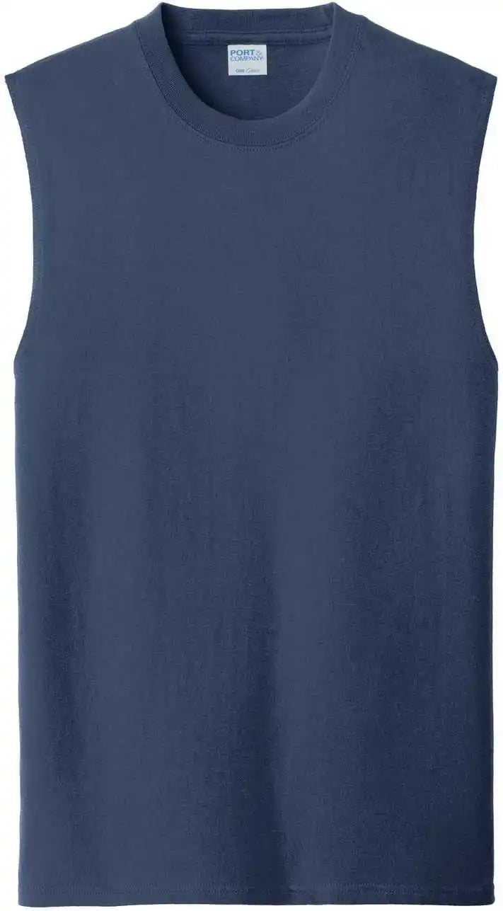 Port & Company Pc54sl Core Cotton Sleeveless Tee Navy
