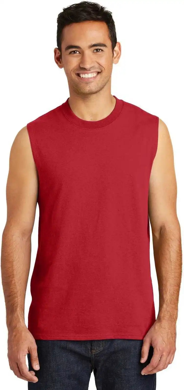 Port & Company Pc54sl Core Cotton Sleeveless Tee Red