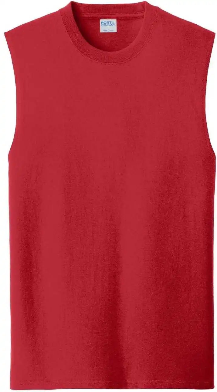 Port & Company Pc54sl Core Cotton Sleeveless Tee Red