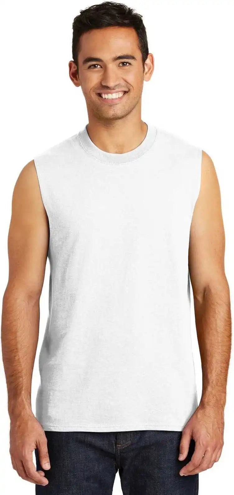 Port & Company Pc54sl Core Cotton Sleeveless Tee White