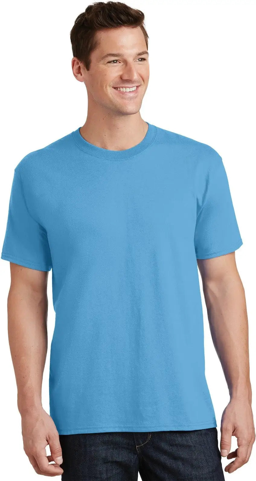 Port & Company Pc54t co Tall Core Cotton Tee - Aquatic Blue - Adult l