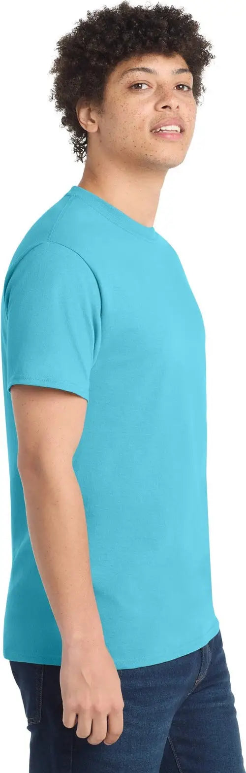 Port & Company Pc54t co Tall Core Cotton Tee - Aquatic Blue