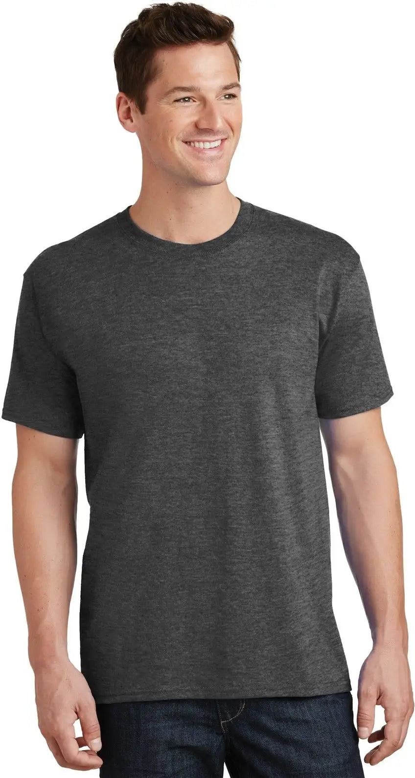 Port & Company Pc54t co Tall Core Cotton Tee - Dark Heather Gray - Adult l