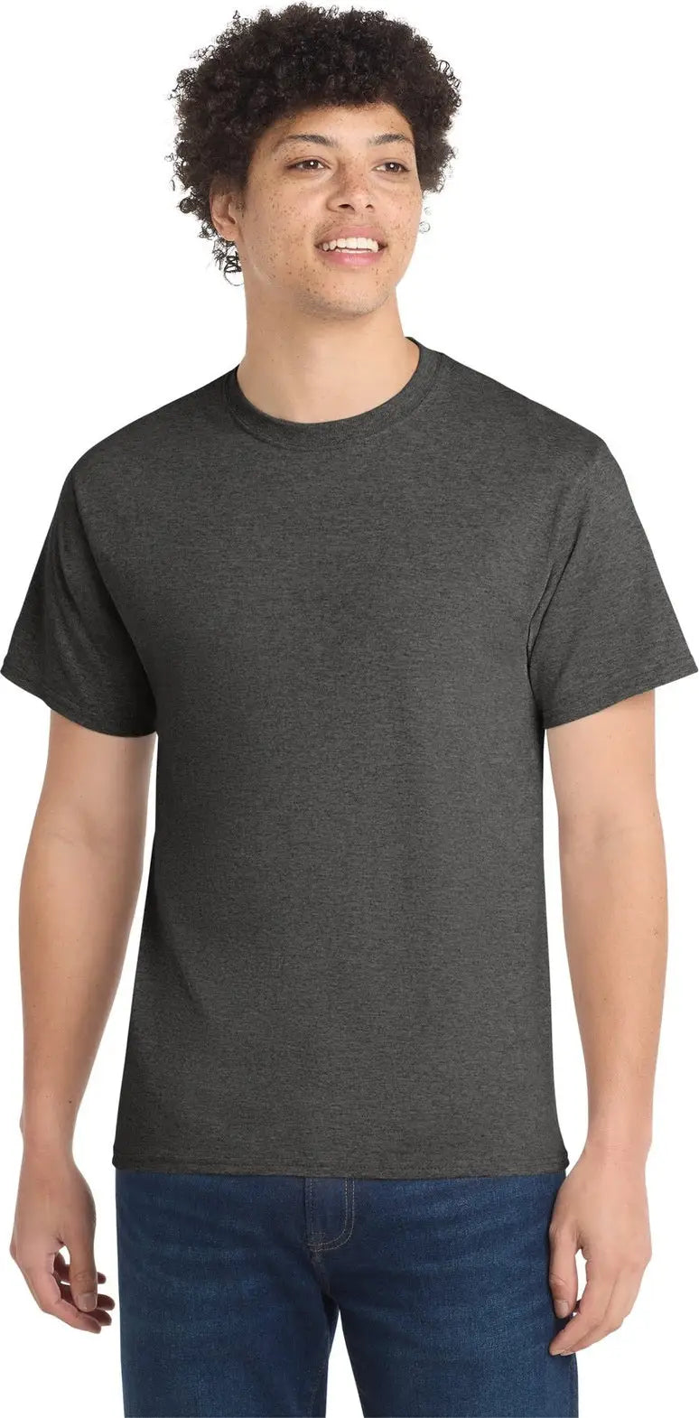 Port & Company Pc54t co Tall Core Cotton Tee - Dark Heather Gray