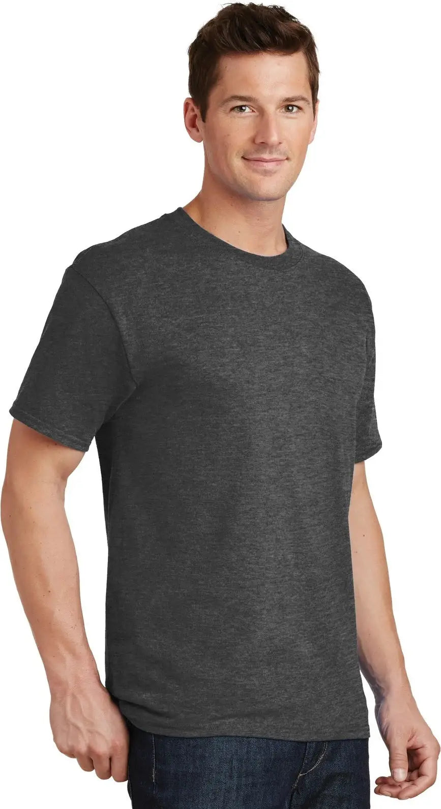 Port & Company Pc54t co Tall Core Cotton Tee - Dark Heather Gray