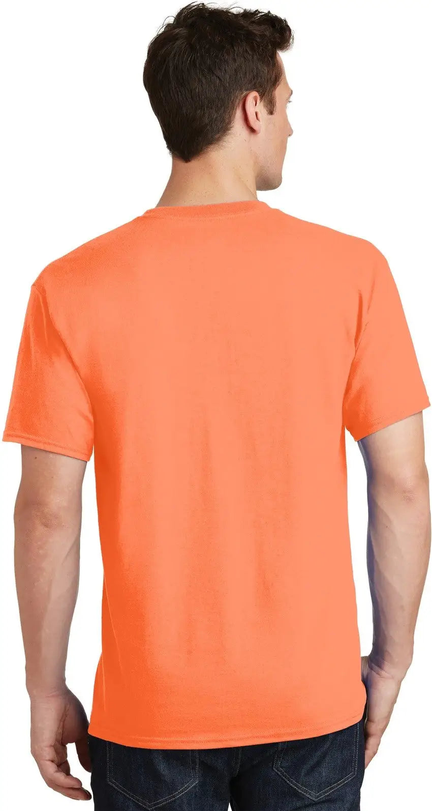Port & Company Pc54t co Tall Core Cotton Tee - Neon Orange
