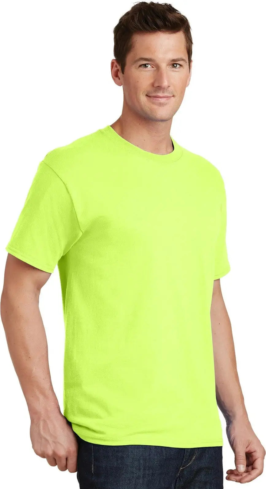 Port & Company Pc54t co Tall Core Cotton Tee - Neon Yellow