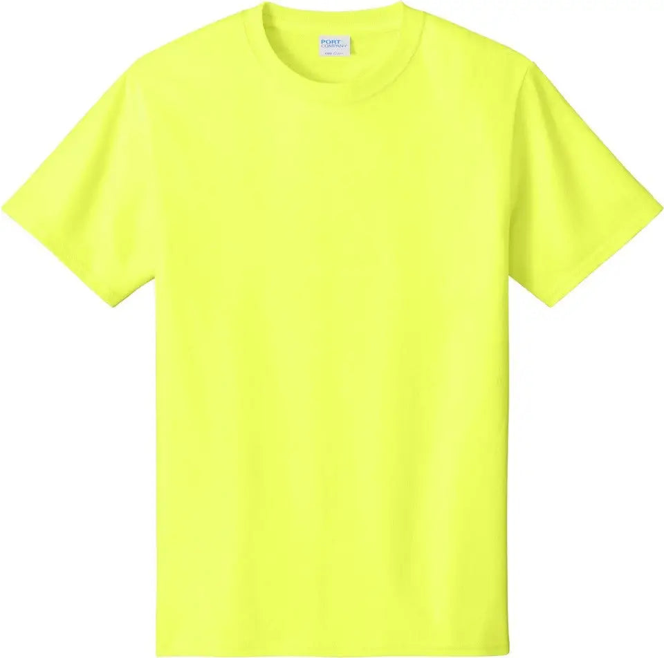 Port & Company Pc54t co Tall Core Cotton Tee - Neon Yellow