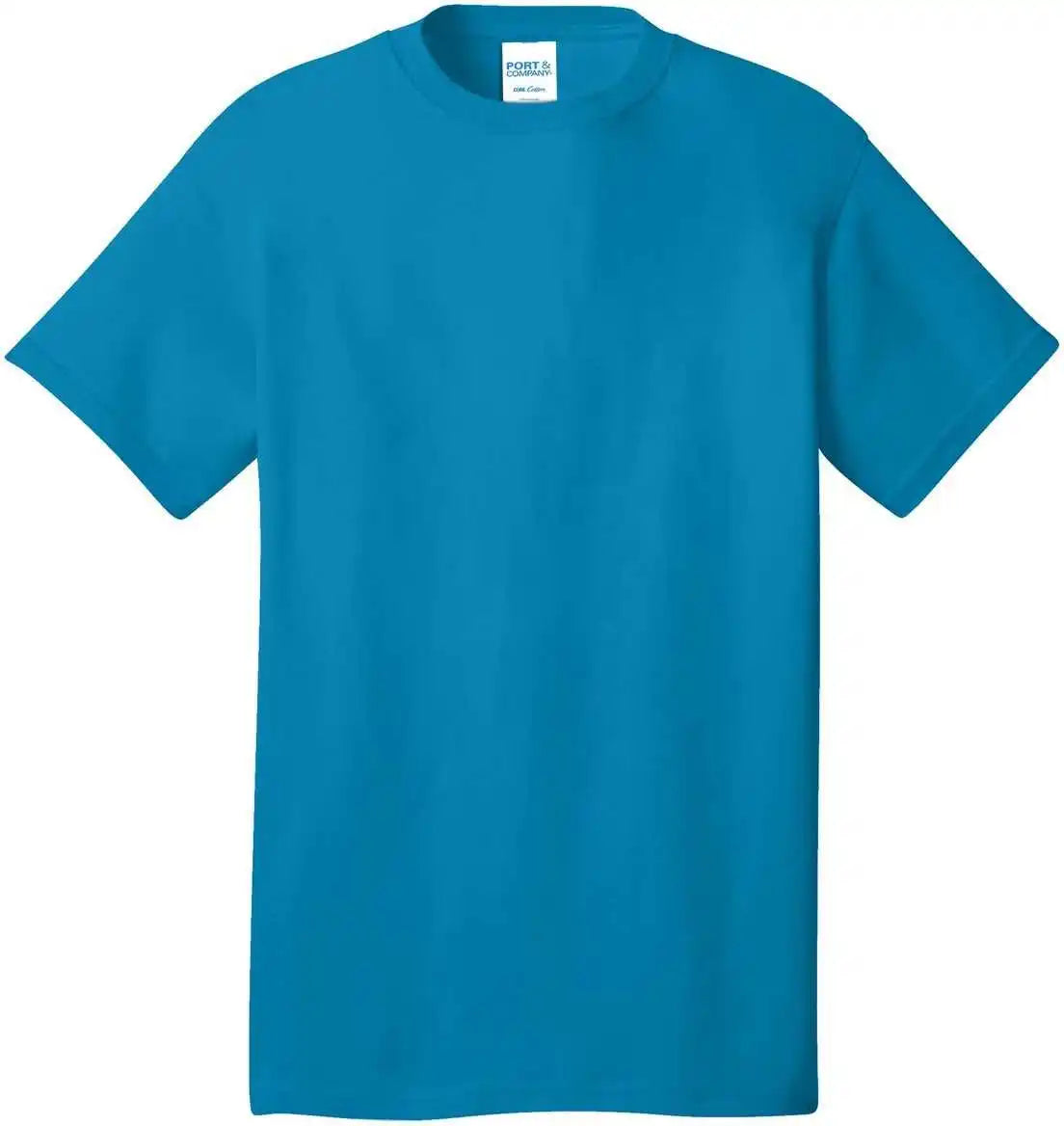 Port &amp; Company Pc54t Tall Core Cotton Tee Neon Blue