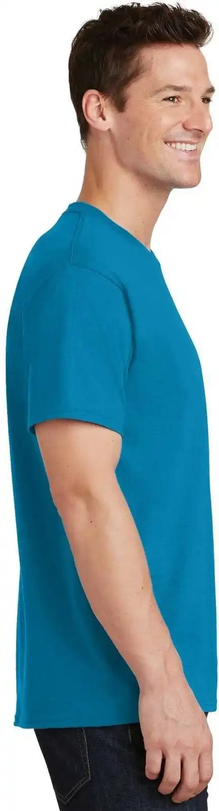 Port &amp; Company Pc54t Tall Core Cotton Tee Neon Blue